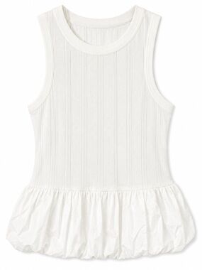 NWT Elodie Elegant White Sleeveless Top